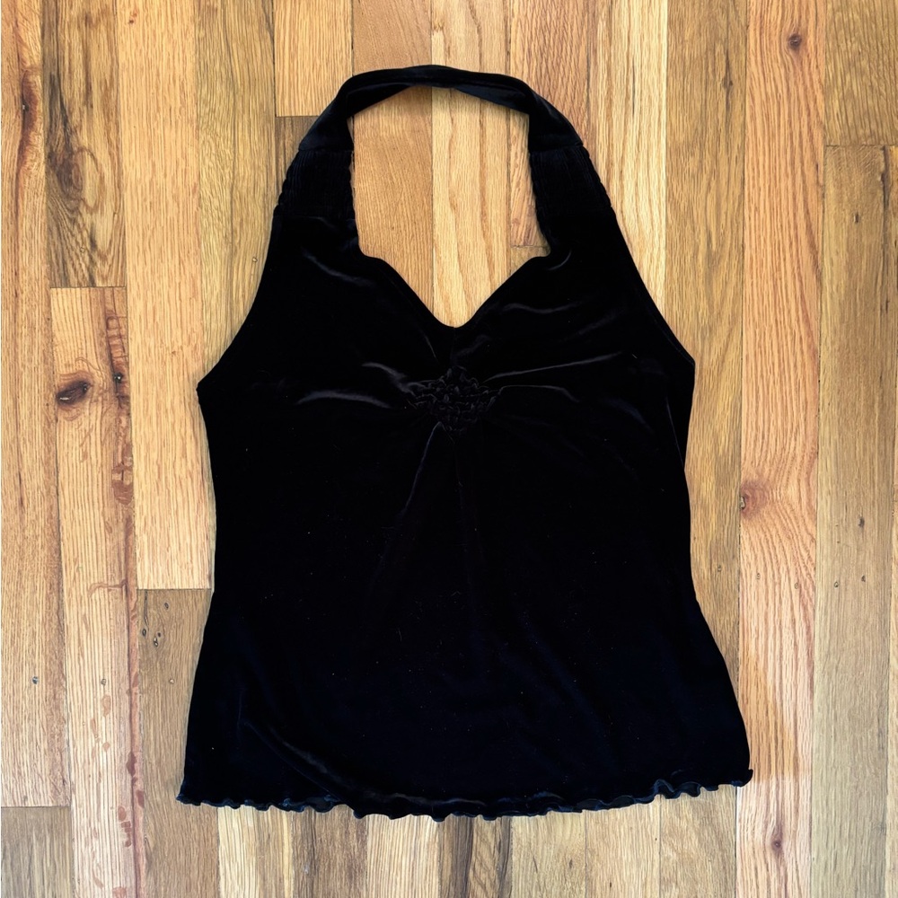 Elegant Black Halter Top
